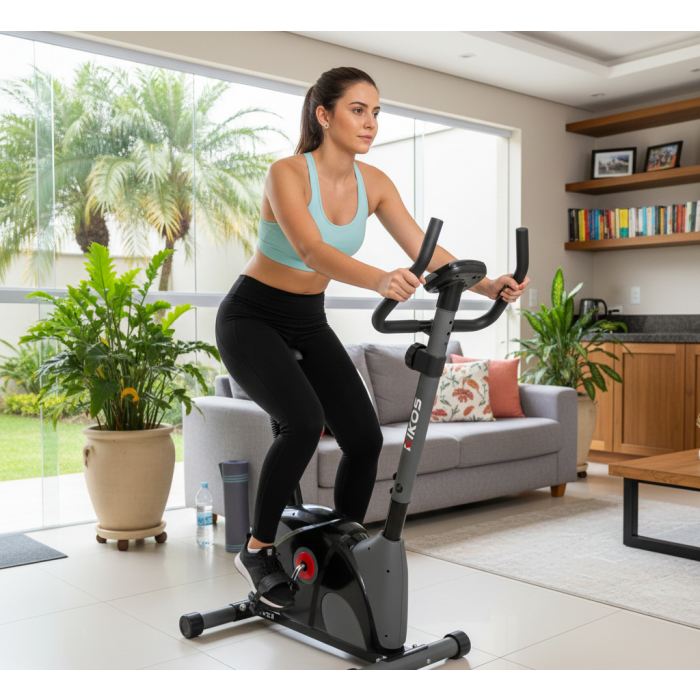 Bicicleta ergométrica Kikos KV3.1i magnética branca